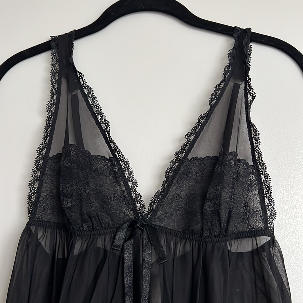 Victoria’s Secret Sexy Sheet Lace Sleepwear BLK M